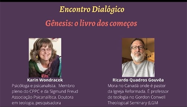 Live Encontro Dialógico "O livro de Gênesis" - Com Karin Wondracek e Ricardo Gouvêa